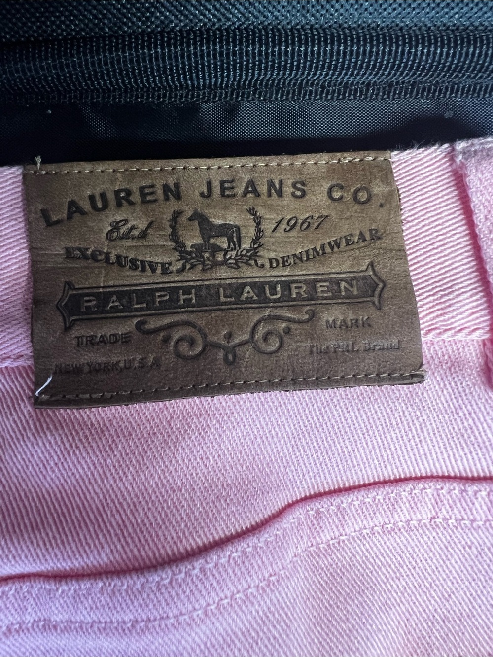 VTG Lauren Jeans Co Ralph Lauren Pink Denim Capri Pants Y2K Barbiecore size 8 - Picture 6 of 7